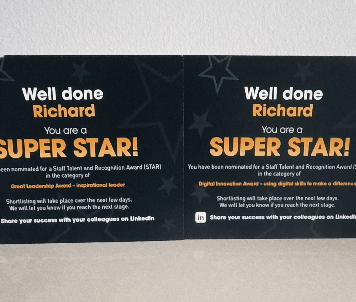 Richard Buckley #FE (@rbuckleyuk) on Twitter photo Been nominated for 2 <a href="/NottmCollege/">Nottingham College</a> end of year awards. I find it hard to accept positive comment in the way it's intended. This is testing my resolution to accept and own the good stuff.
It does mean a lot, though. Been nominated for 2 <a href="/NottmCollege/">Nottingham College</a> end of year awards. I find it hard to accept positive comment in the way it's intended. This is testing my resolution to accept and own the good stuff.
It does mean a lot, though.