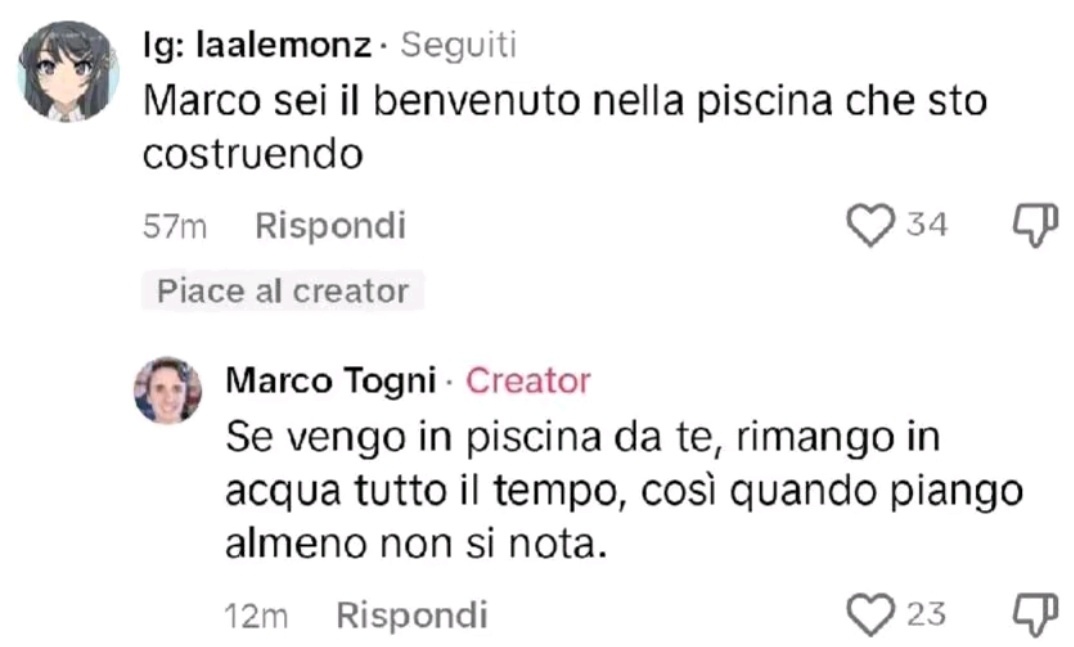 no marco basta ora sto piangendo io però per reale.