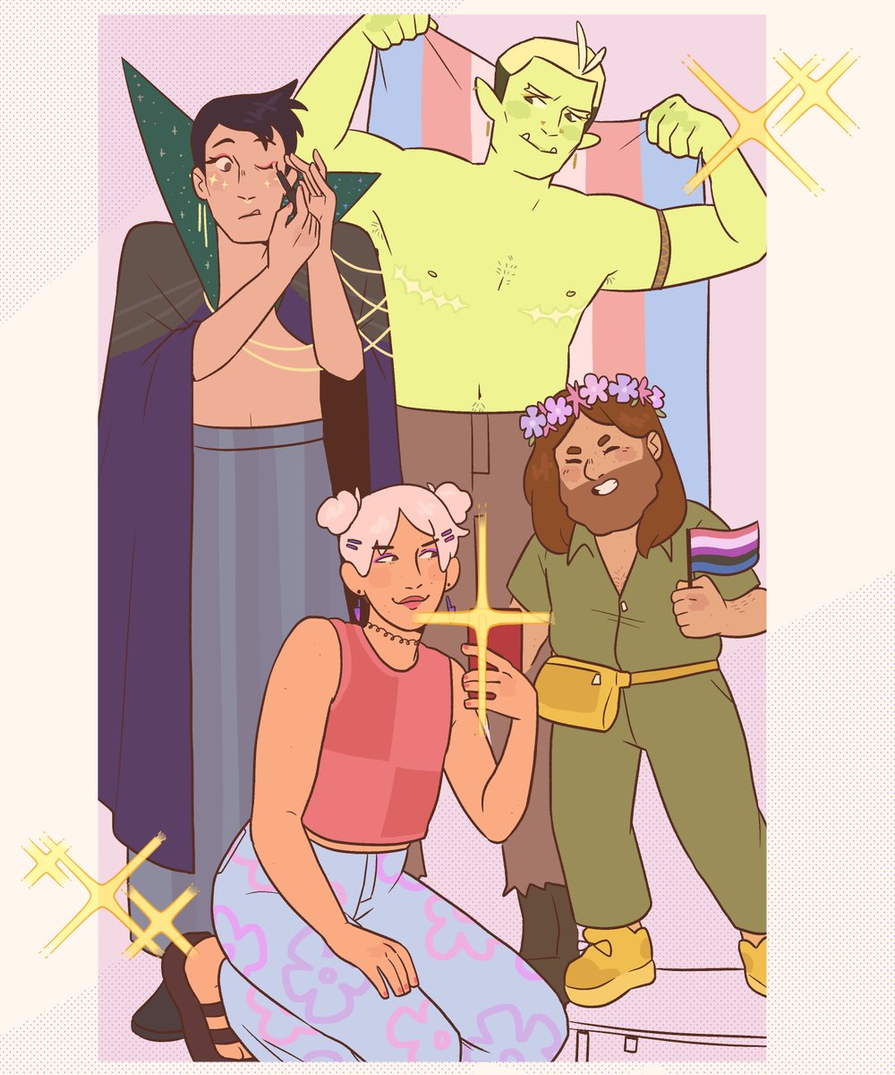 zestoflemon's tweet photo. happy drawtectives pride! got them done in time for the stream whoo 🏳️‍🌈🏳️‍⚧️
#drawfee #drawtectives https://t.co/J40GxPxKUd