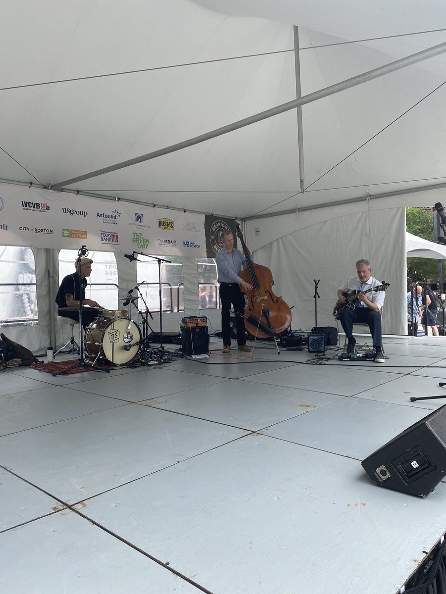 BOSbeanfest's tweet photo. The #beantownbeanfest is in full swing! Come by the @HelloGreenway and listen to the great music from Blue Martini Trio and @1Keytarbear https://t.co/gVqiwc8AMG