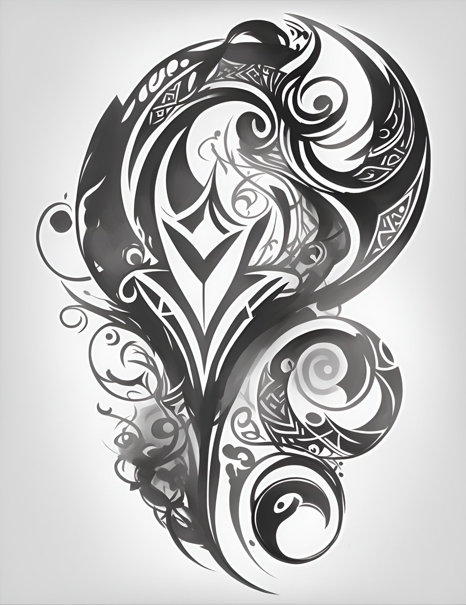 🖤🌿 Unleashing the mystic power of inked heritage! 🦅✒️ Presenting my latest creation, a mesmerizing black and white tribal tattoo sleeve 🌋⚔️ #TribalTattoo #TattooArt #VectorArt #BlackAndWhiteArt #InkMagic #InkedHeritage #ArtisticExpression