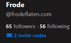 FrodeFlaten's tweet image. I have a couple of invites for mutual followers who want to leave this place.
#powershell