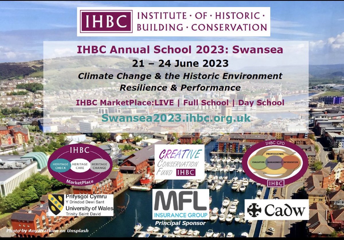 We were delighted to be a Tour Sponsor of this year's IHBC Annual School, Swansea. Topics included - Coping with climate change challenges, Complying with standards, Retrofit, Fuel poverty & traditional buildings and Protected buildings & the climate emergency.
#ihbcswansea2023