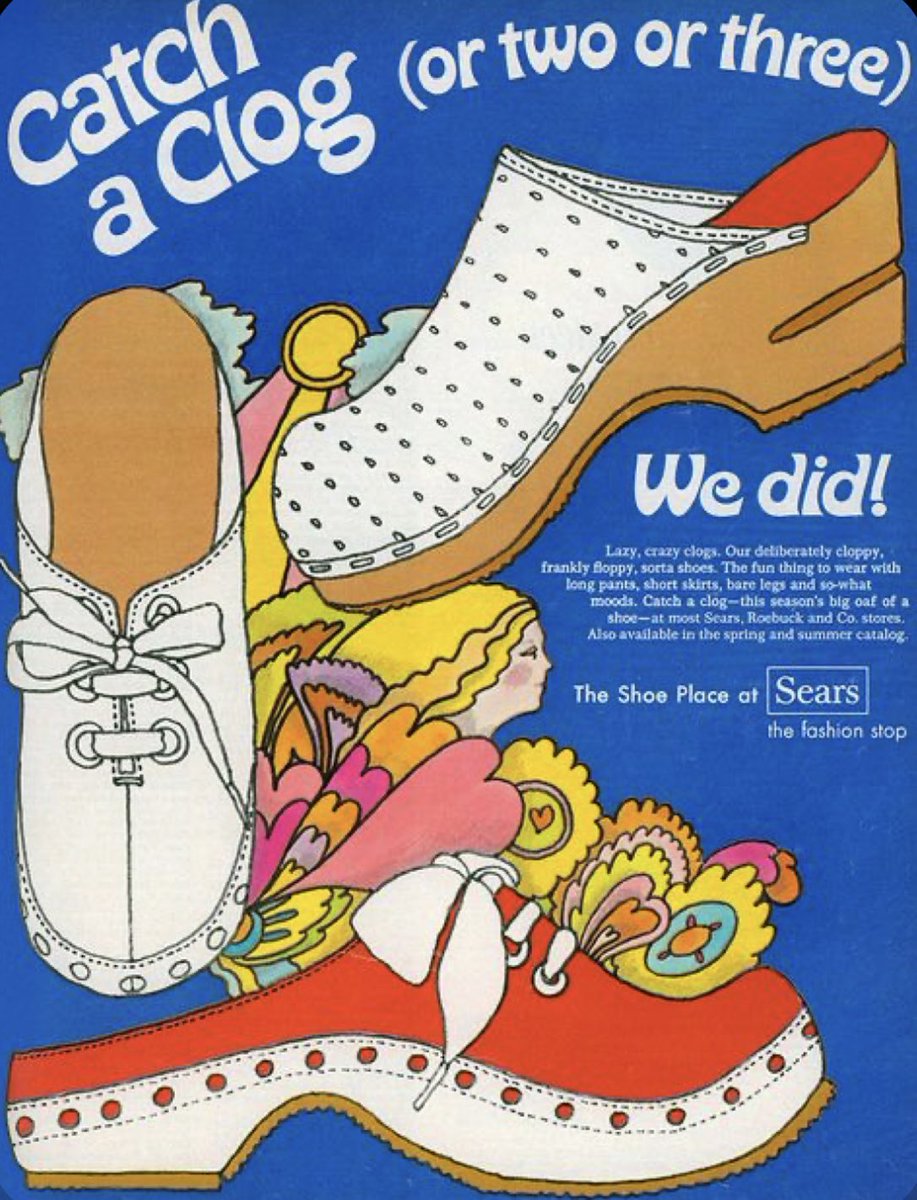 Clogs at Sears, 1970 #PopCulture #nostalgia #vintage
