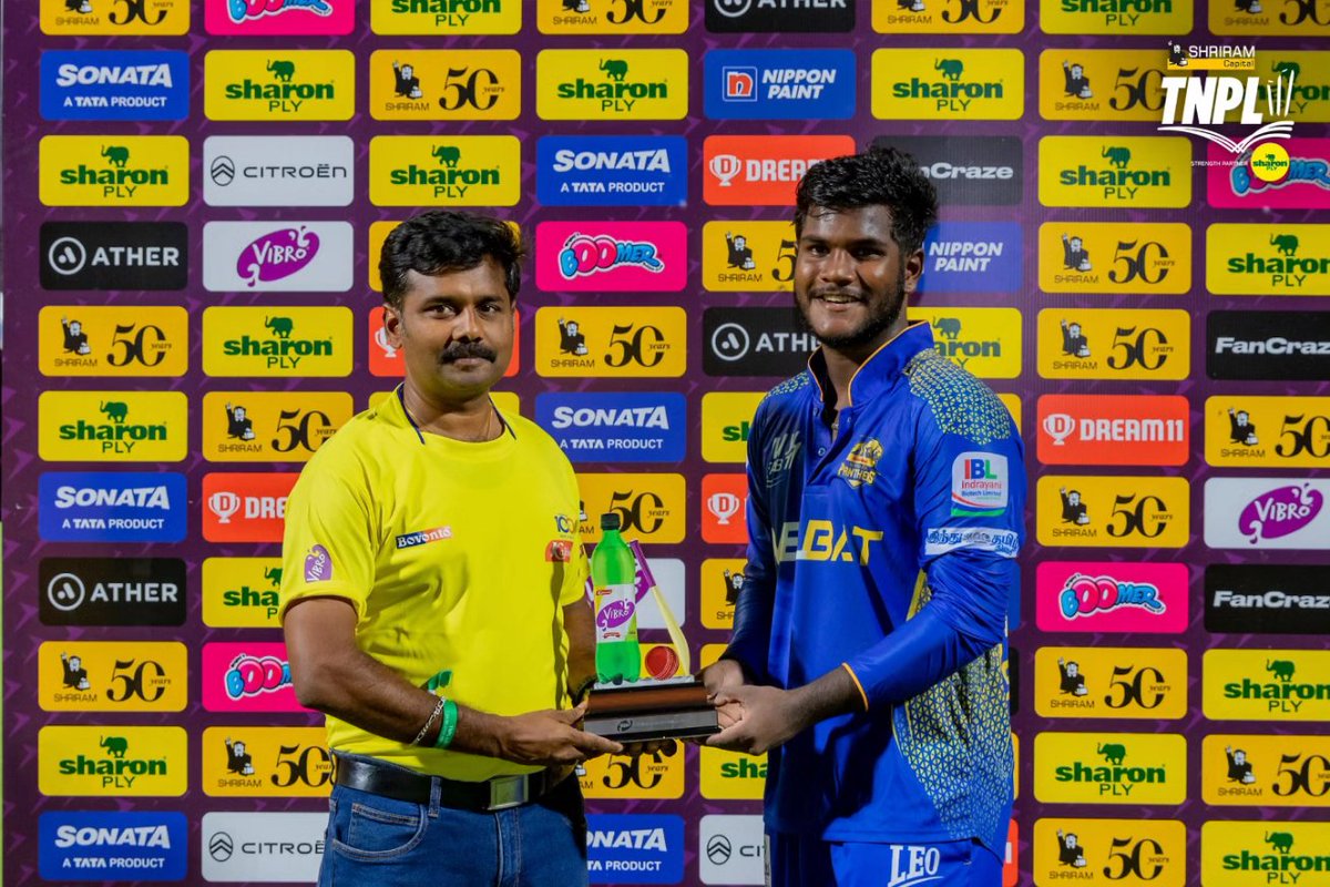 TNPremierLeague's tweet photo. Super⭐'s of the match!🤩
#TNPL2023🏏
#ssvsmp
#TNPLonstarsports
#TNPLonfancode
#NammaAatamAarambam💥
#NammaOoruNammaGethu💪🏼 https://t.co/WjqxDe9EgP