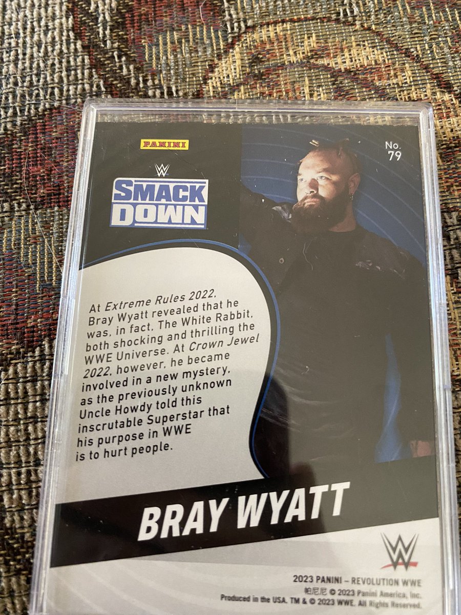 2023 Panini Revolution Bray Wyatt card #79 ⭕️

#BrayWyatt #Wyatt6 #TheWyattOG #Smackdown #WWE #UncleHowdy #RevelInWhatYouAre