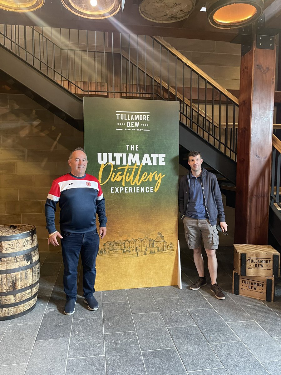 Some members checked out Tullamore Dew distillery yesterday. DEW or D. E. W. are the initials of one of Ireland’s greatest distillers Ireland  -  Daniel Edmund Williams. This and many more facts came from our excellent tour guide Brian. Highly recommended. <a href="/TullamoreDEW/">Tullamore D.E.W.</a>
