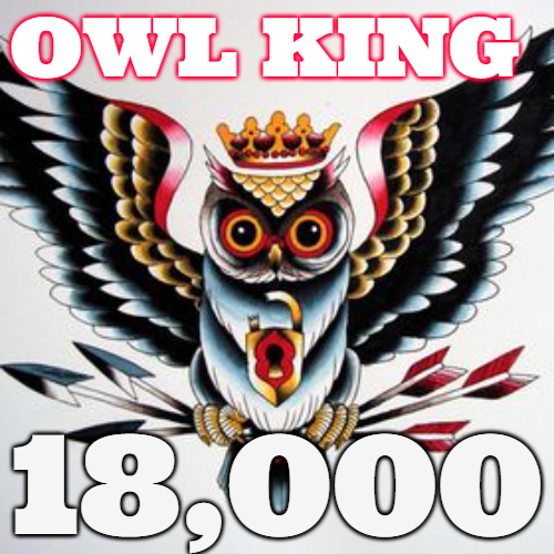 Hugh Shout out to the Owl King <a href="/quadcarl_carl/">Quadcarl</a> on hitting  18,000.

If you are not following Carl already I strongly suggest adding him to your circle. I can 100% Vouch for both follow-backs&amp; fresh blue content. #BlueSocks

Way to go Carl!
