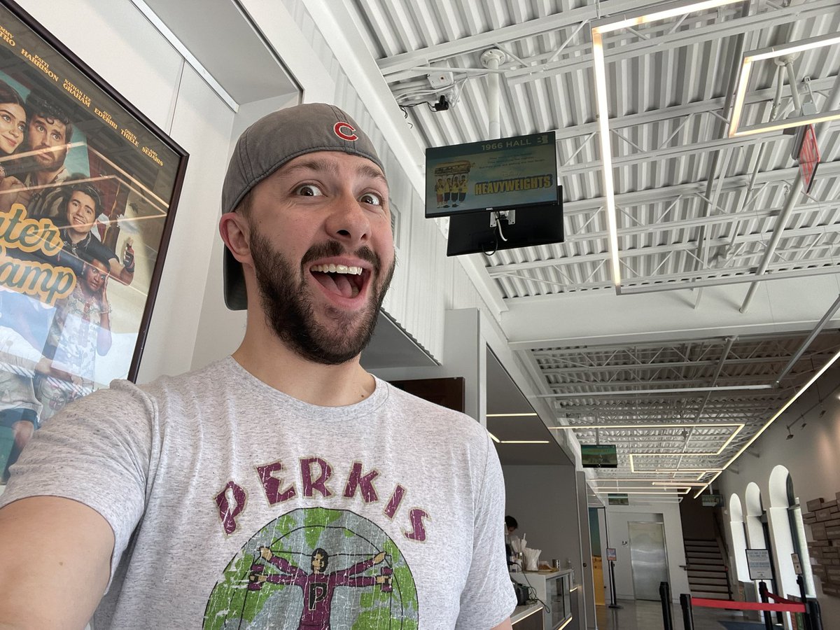 iggy88mph's tweet image. Watching a 35mm print of Heavyweights at @Belcourt? Do it to it, Lars! #PerkisPower