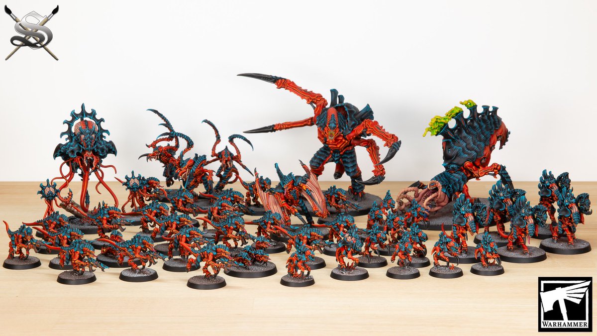 SiegeStudios's tweet image. “THE WILL DEVOUR EVERYTHING IN THEIR PATH!” The completed Tyranid side of the brand new 10th edition Leviathan box set! 

Thank you to @warhammer for sending us the incredible Leviathan 10th edition box! 

#tyranids #10thedition #ad #paidpartnership #new40k #Adwip