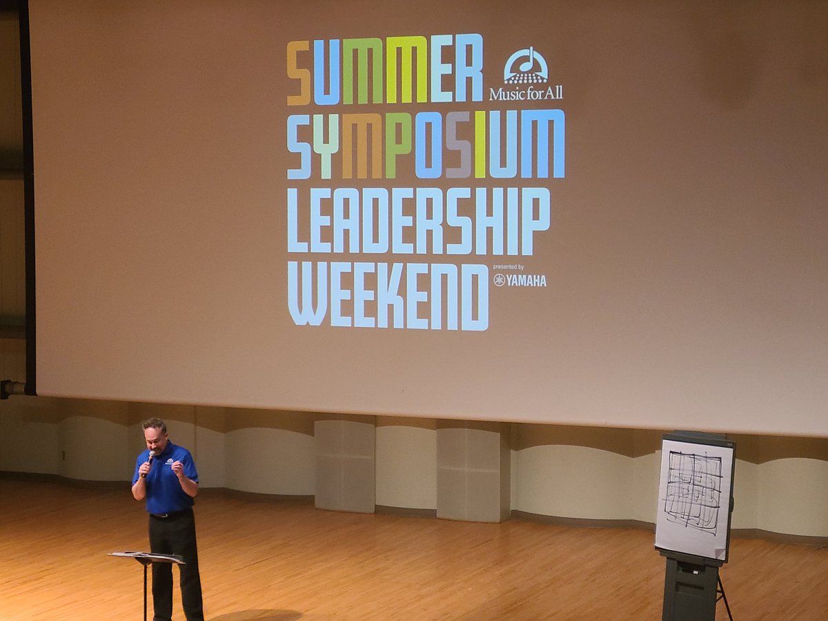 AttucksBandOrch's tweet photo. Master motivator @frankick speaks about leadership in bite sized fun facts and deep lessons at @musicforall Summer Symposium. https://t.co/Dpi0x3Ms6K