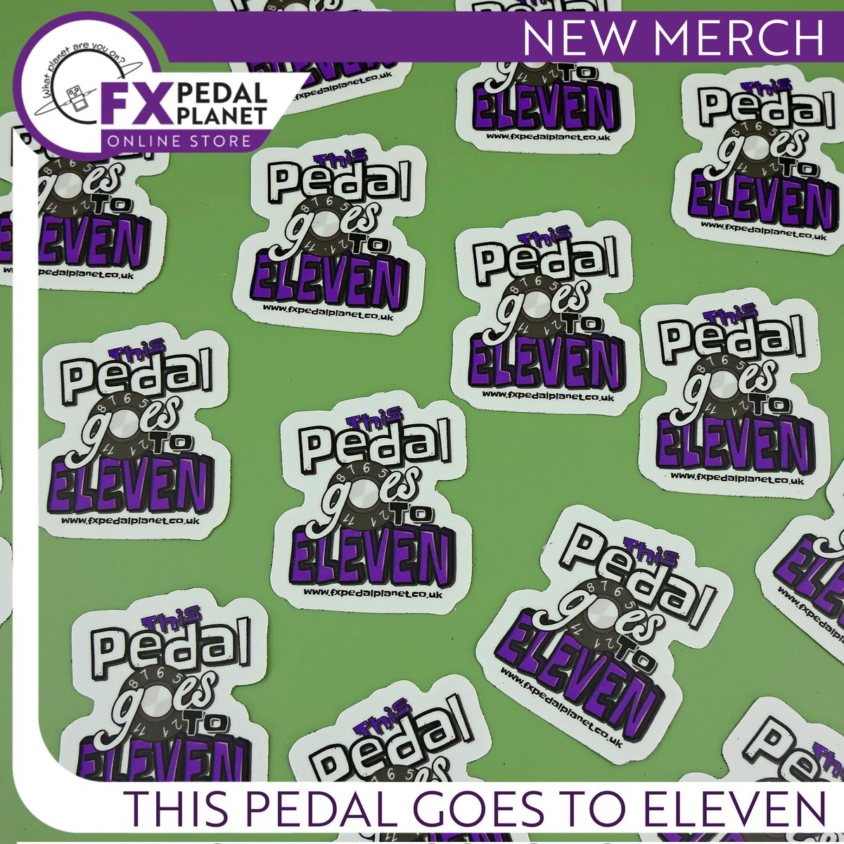 New merch with the slogan, 'This Pedal Goes To Eleven'.

These stickers will be in FX Pedal Planet Online Store orders from next week. Other branded merch is on the way and will be available for pre order 😊🎸👍🏻💥

#fxpedalplanetonlinestore #effectspedals #spinaltap