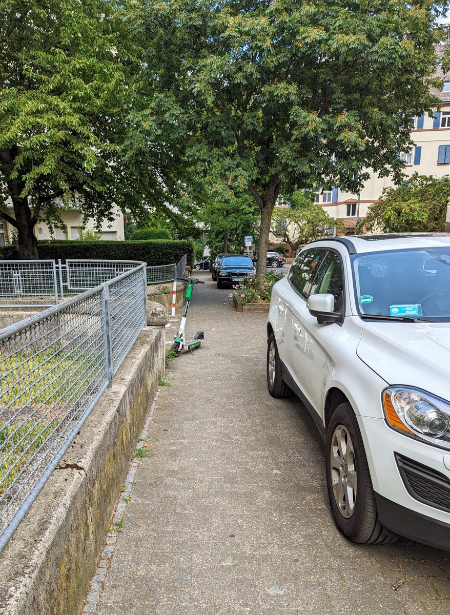 heimann_zerner's tweet photo. Wann wollt Ihr an solchen Stellen das Gehwegparken ENDLICH beenden, @Stadt_Wiesbaden? 🤔🙄
Und nur falls Ihr euch fragt, ich meine NICHT die #eScooter, sondern die #Autos!🤦‍♂️
80cm ist keine akzeptable Gehwegbreite!
#Verkehrswende #Autodiktatur https://t.co/anBX5Q6nu0