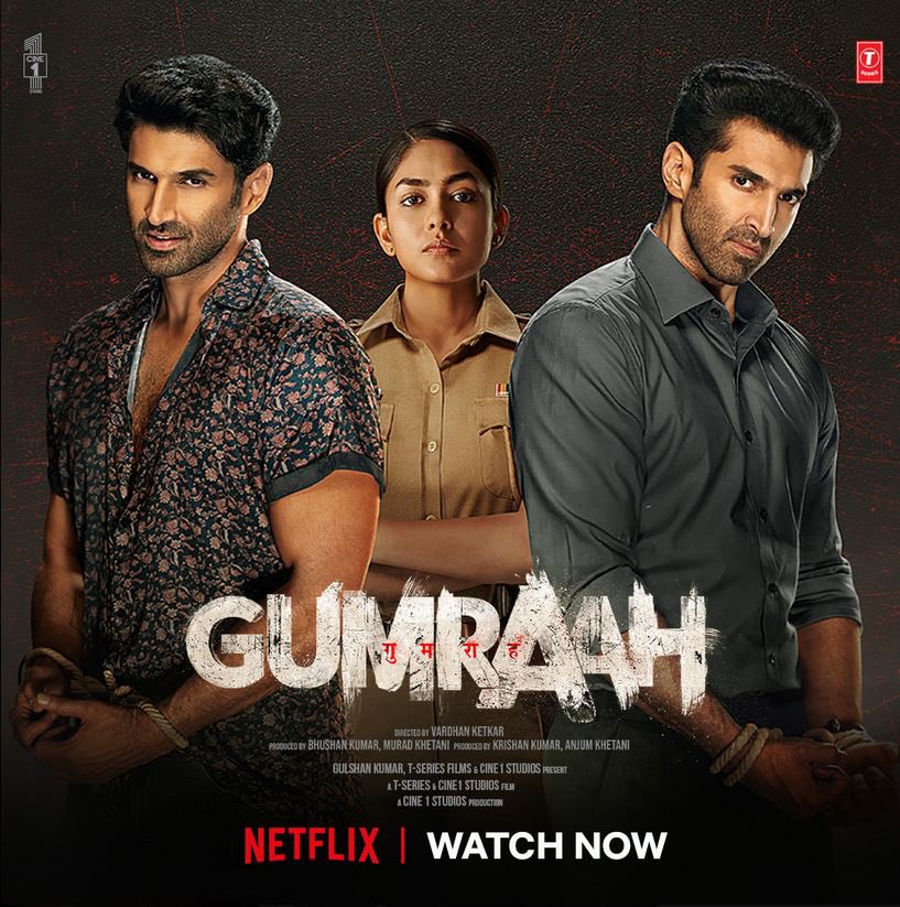 Dhananjayang's tweet image. #Gumraah on @NetflixIndia is quite an engaging &amp;amp; refreshing to watch.  @AdityaRoyKapoor in double role @mrunal0801 @RonitBoseRoy are impressive in their roles. 

A good revisit to @MagizhDiroffl ‘s #Thadam after a few years. 

Do check out friends 💐👍