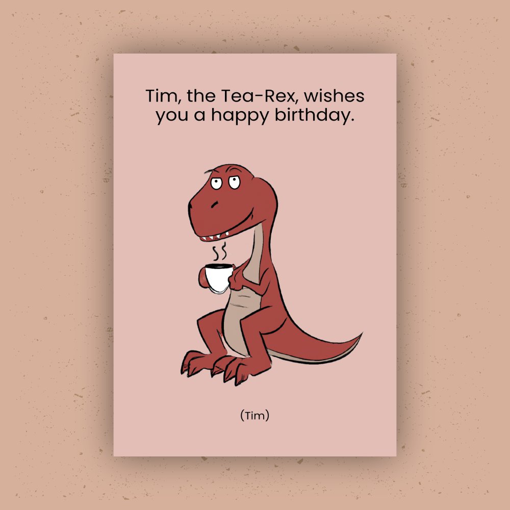 WestFrankLtd's tweet photo. ☕🦖🎂 "It's Tim Time!" 🎉 Let Tim, the Tea-Rex, make your birthday brew-tiful! 🌟🎈 Send smiles with our unique cards, created by talented artists worldwide. 🌍✏️ #TimTime #TeaRex #HappyBirthday 🌟🦖

https://t.co/PofxWqO4JJ https://t.co/5Ye5CmcEPm