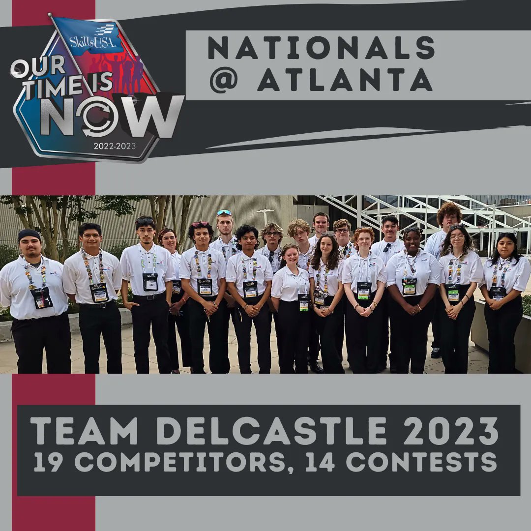 ⚠️ Nationals Update from SkillsUSA Atlanta. Competitions have concluded, and we have some terrific achievements to share!

4️⃣ Vincent DeLuca - 4th - HVAC
7️⃣ Noelle Evans - Top 7 - Screen Printing
7️⃣ Clinton Bertollo - Top 7 - Sheet Metal

#NCCVTworks #SkillsUSA #CougarNation