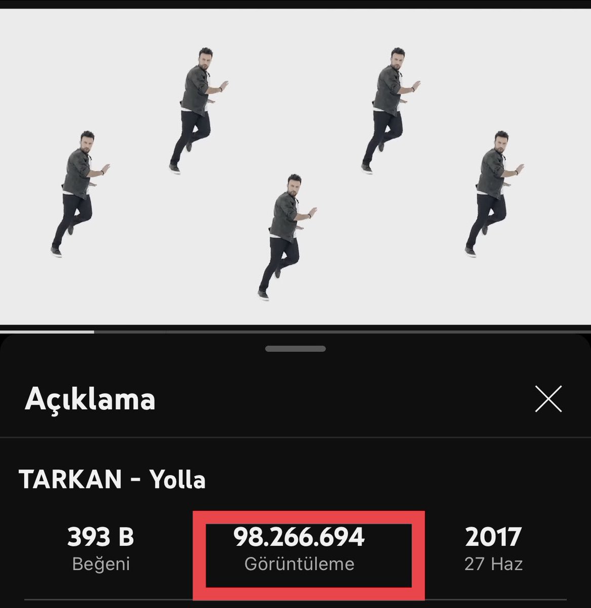 pozitifmusic's tweet photo. Megastar Tarkan’ın 10 albümün çıkış şarkısı #yolla YouTube’da 500 Milyon barajını geçti. Tebrikler👏👏👏 @tarkan @SamsunDemir @ozancolakoglu https://t.co/IjckcyAkNV
