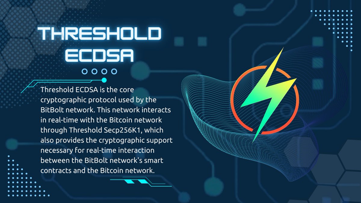 🔐 Threshold ECDSA technology is a game-changer for BitBolt Layer 2! 

💪🚀it unleashes endless possibilities for the Bitcoin ecosystem! 

Here is How👇

🌟 #TechRevolution #Bitcoin #Innovation
#IDO #Crypto #Bticoin #BRC20 #Ordinals 🟧