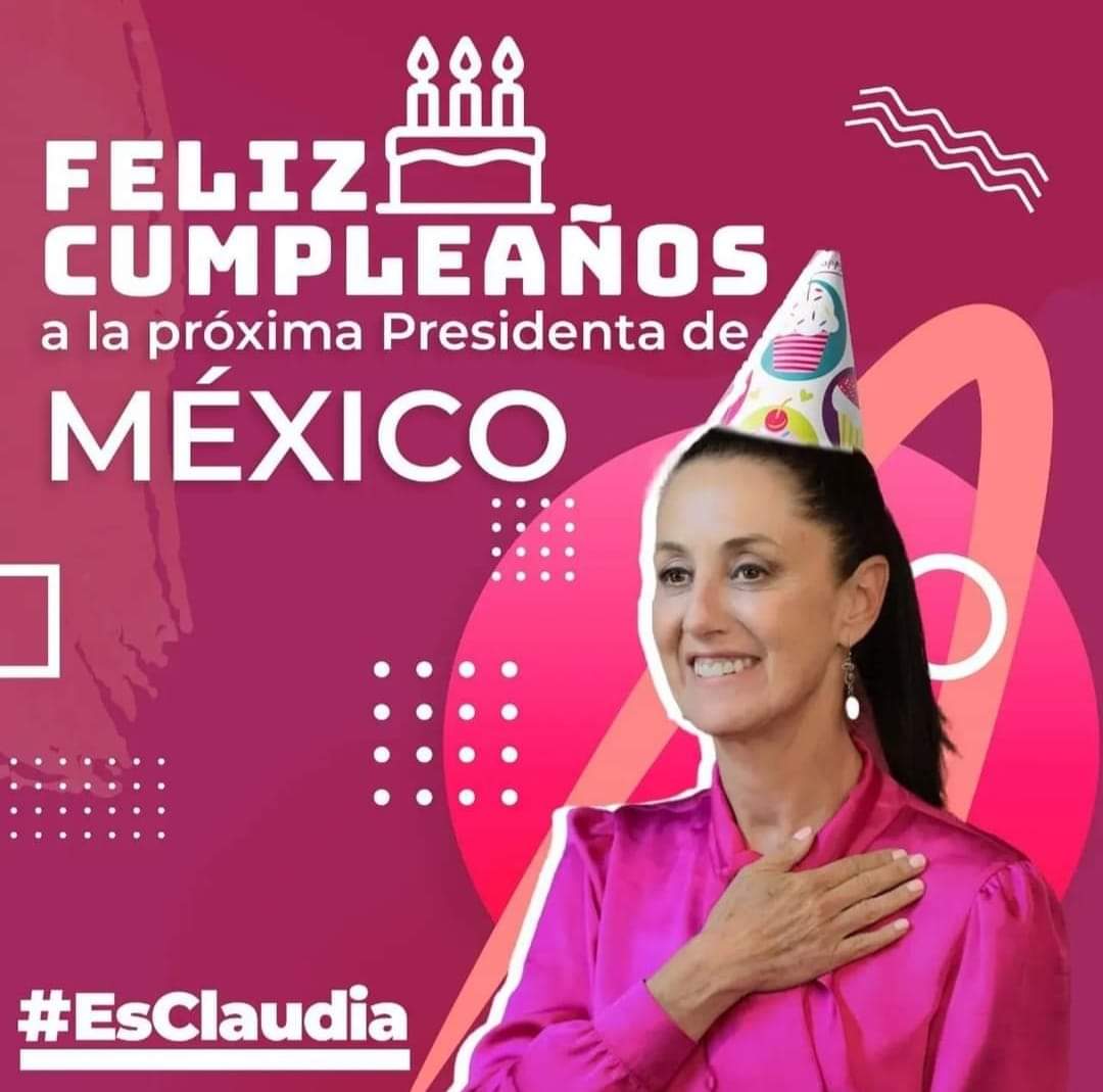 cecyagr's tweet photo. ¡Feliz cumpleaños, querida doctora @Claudiashein! Que su día esté lleno de amor, felicidad y celebración junto a sus seres queridos. ¡Gracias por ser una inspiración para todos nosotros! 🎉🎈

#FelizCumpleañosClaudiaSheinbaum #Liderazgo #EsClaudia https://t.co/x2ZnQpUkU9