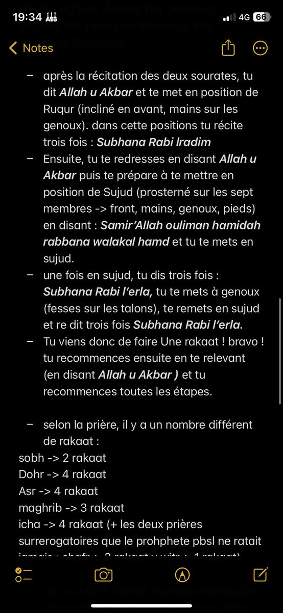 dyna_mkh's tweet photo. assalam3aleykoum, j’ai écrit un « guide » pour la prière pour un ami qui voulait apprendre, je le met ici si ça peut en aider certains :)
hésitez pas à rajouter des trucs si j’ai oublié !! https://t.co/LQScGPDUXK