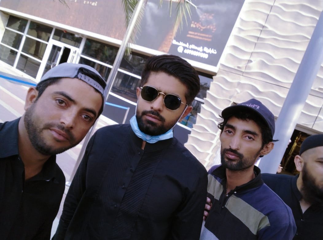 Babar Azam with his luckiest fans In Makkah Jabal hira museum.