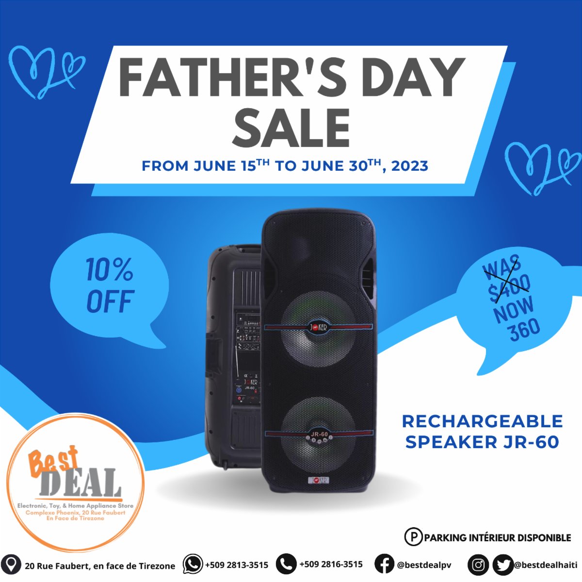 What Dad Wants, Dad Gets💙

#FatherGiftIdeas #DadDay #fetedesperes #papa #bonnefetepapa #fetedespapas #homme #cadeau #cadeaupapa #cadeaufetedesperes #ideecadeau #speaker #rechargeablespeaker #rechargeable #Joker #sale #piyay #special