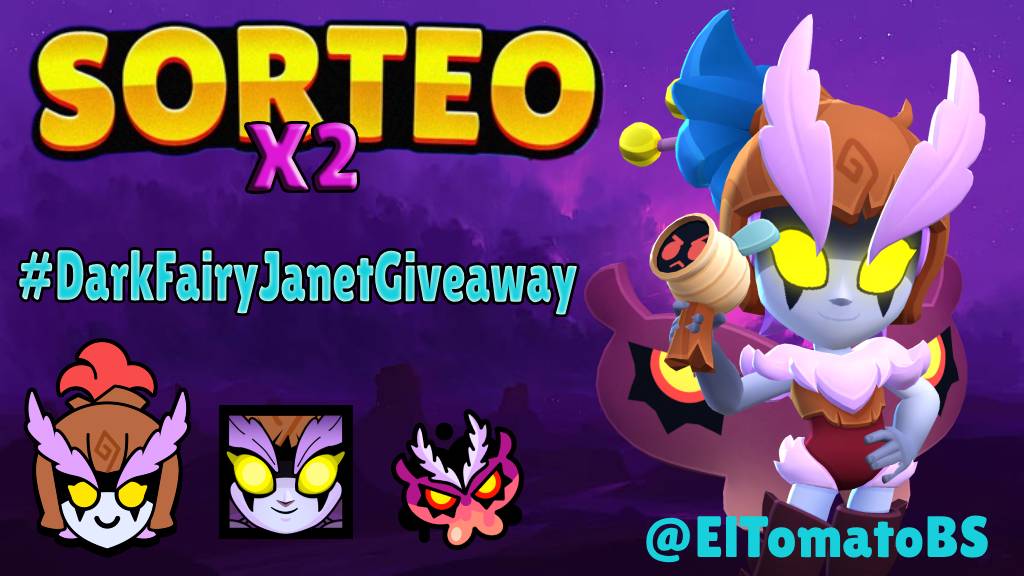 SORTEO 2 SKINS DE DARK FAIRY JANET! 🦆

Requisitos:
-Follow @ElTomatoBS 
-Like y RT a la  Publicación
-Etiqueta a 2 amigos  

Los ganadores se daran el 3 de Julio 

#DarkFairyJanetGiveaway

Mi primer sorteo gracias a supercell creators, muy emocionado 🦆