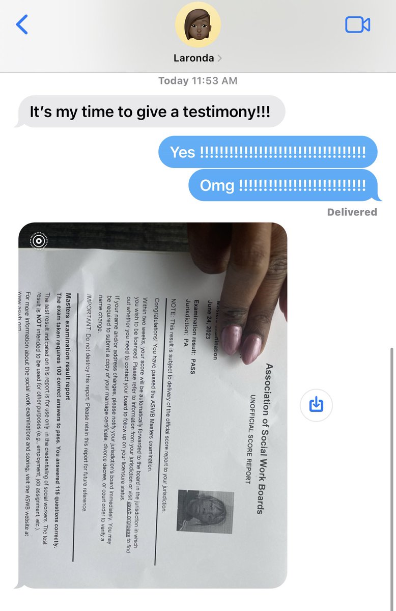 SharaRuffin's tweet image. “Triumphant news! Laronda, from our bootcamp, showcased that with faith, perseverance &amp;amp; support, no hurdle is too high. A nod to the power of community &amp;amp; belief turning fears into victories. Well done, Laronda! #socialworkertwitter  #socialworkexams