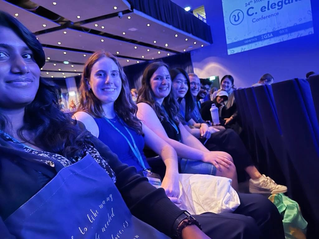 The <a href="/UofTCellSysBiol/">Cell and Systems Biology</a> Saltz-co labs are ready for opening night of #Worm23. Also caught up with a previous Saltzman lab member!