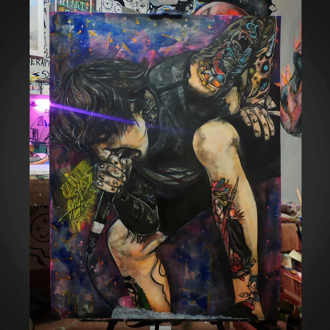 f4hmianma's tweet photo. (Oliver sykes) 60x80 
For u @olobersyko @bmthofficial 
From #Indonesia
#malamminggu #Hardrock #art #Fanarts https://t.co/u0MOjp4ZpU