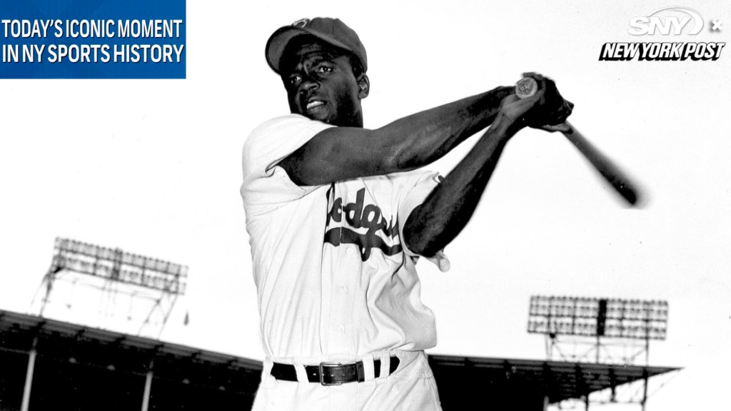 Today’s Iconic Moment in NY Sports History: Jackie Robinson steals home for the first time in his career trib.al/k2bE9th