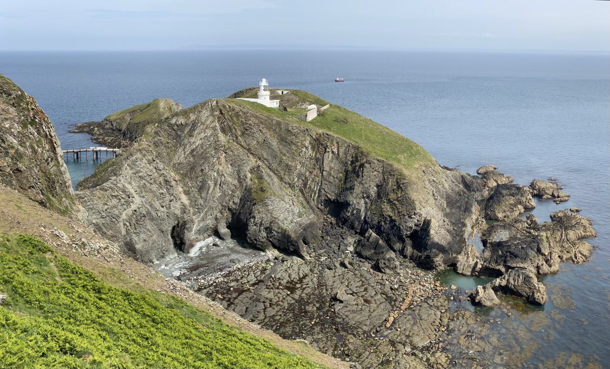 View across Lametry Bay & South Lighthouse, Lundy
