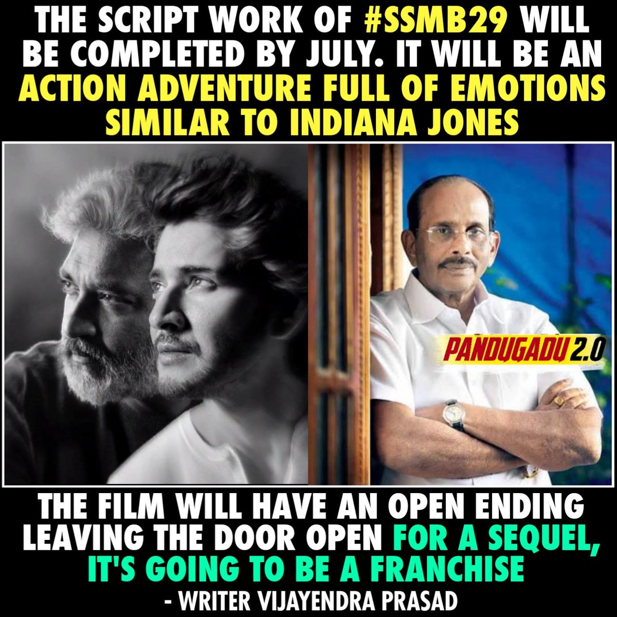 Vijayendra Prasad about #SSMB29 😎

@urstrulyMahesh @ssrajamouli