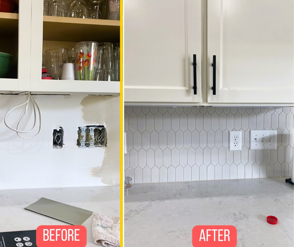 CSM_flooring's tweet photo. Custom tiles in kitchens add a stylish and modern touch. A tile backsplash is durable and protects your walls from stains, splatters, and moisture damage. Tile is also versatile, and we will help you choose the one that matches your kitchen's style and décor. https://t.co/tZVUdWuiVL
