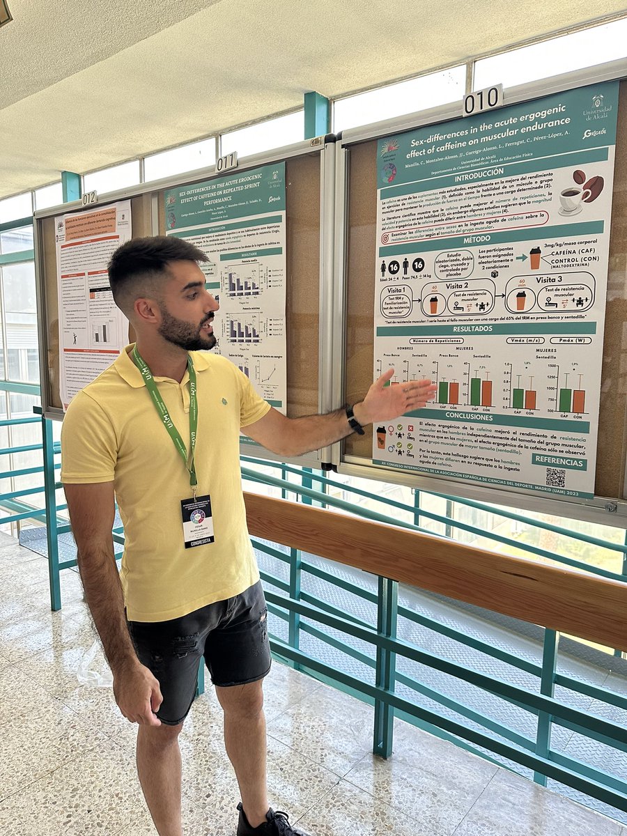 cesarmuni98's tweet photo. Primer Congreso de mi carrera como investigador pre-doctoral celebrado en @aecdeporte @UAM_Madrid

Muy contento en lo personal por conseguir uno de los premios a mejor póster pero sobre todo en lo grupal por poder compartir estas experiencias con mis compañer@s de @GRIGEDE1 https://t.co/4TZkcm2eAt