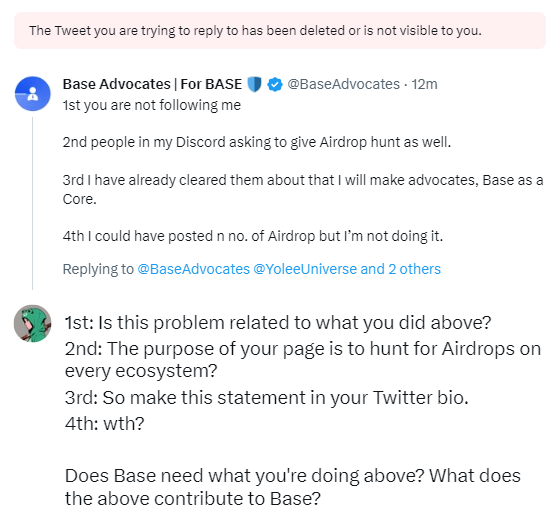 woocspr's tweet photo. @BaseAdvocates @YoleeUniverse @SeiNetwork Same on you! If you are right then why delete my reply 😂😂😂 https://t.co/WGKUV8ZWi5
