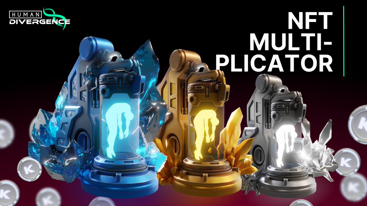 🔥 Divergent NFT Multiplicator ✖️! 🔥

Hold more Divergents, increase your in-game reward multiplier! 🎮💰

➡️ Unique Divergents owners can play all $KRY rewarding games once, but with more Divergents, your playtime grows exponentially! 🚀

➡️ Unlock real-life advantages like