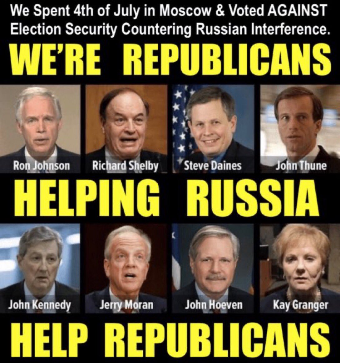 Well...Given the recent events in Russia, it appears that these 'Election Denying' Republicans are forced to cancel their usual 'July 4th trip' to meet with P.U.-tin. 😉 ...Darn.