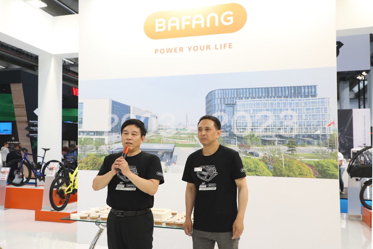 ebikesinternatl's tweet photo. Bafang Electric Co. Ltd. Celebrates its 20th Anniversary at Eurobike 2023 in Frankfurt #ebikes #cycling #cargobikes #PoweredByBafang #bikes #urbanmobility #EngineeredToMakeYouSmile https://t.co/jWvfcL9gO6 https://t.co/LU6gb1dQyU