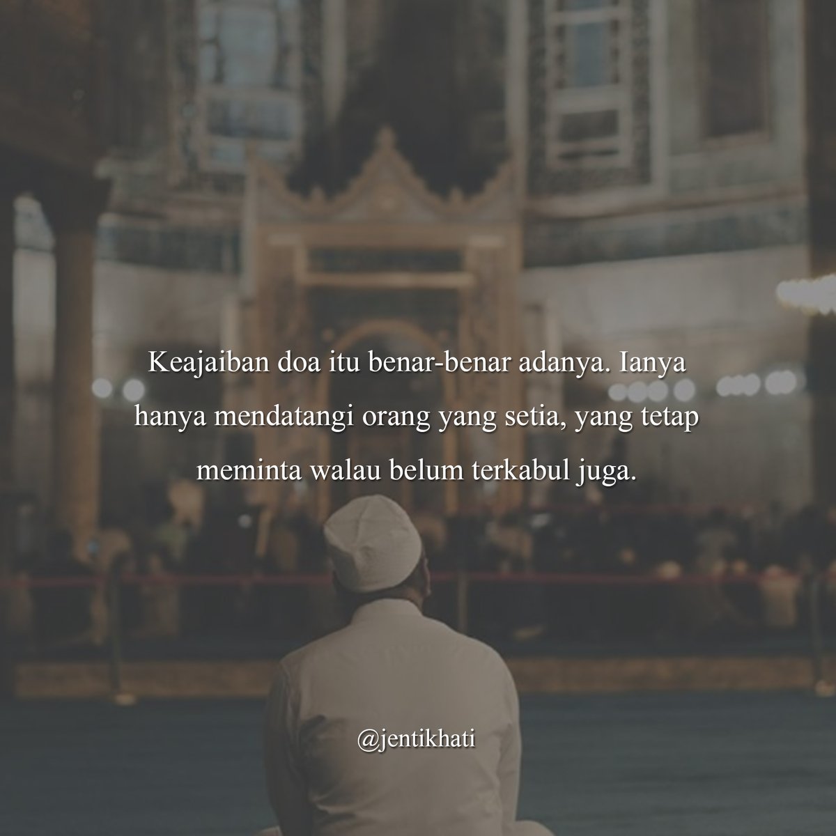 jentikhati's tweet photo. Percayalah, doa yang diulang -ulang ibarat mengayuh basikal, tiba masa akan sampai ke tujuan yang diinginkan. Allah mendengar segala luahan dan doamu, Dia mengenggam rapat dan akan menjawab segala doamu pada waktu yang tepat. https://t.co/WWYDQPDx1V