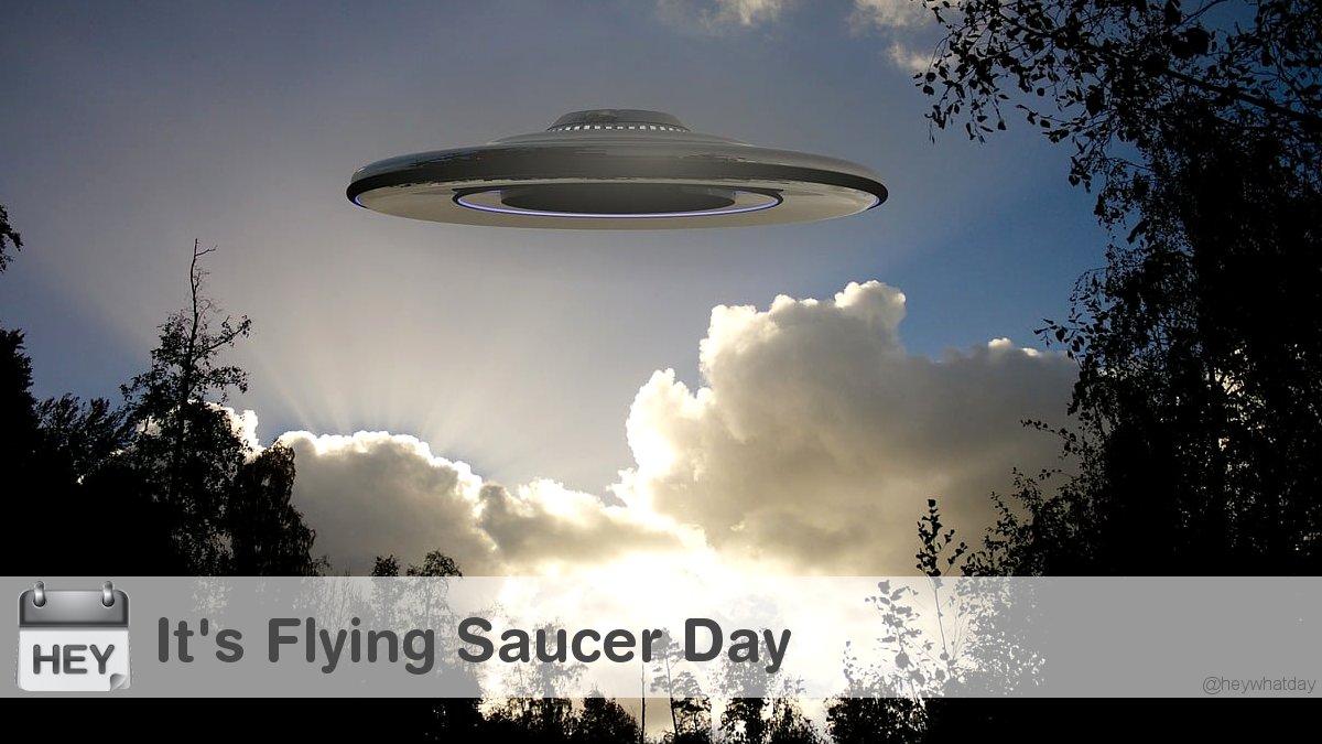 It's Flying Saucer / UFO Day! 
#FlyingSaucerDay #UFODay #Disclosure