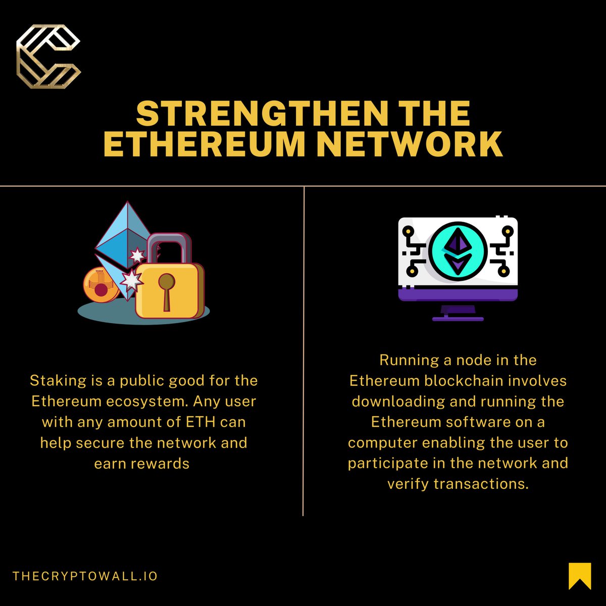thecryptowallio's tweet photo. Do you want to be part of the Ethereum network?

By staking on the Ethereum blockchain, users can help secure the network, earn rewards, and participate in the governance and decision-making processes of the Ethereum ecosystem.

#ethereum #staking #NFT #digitalart #crypto https://t.co/GIXw1uqQ9S