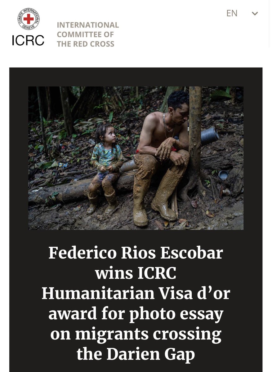 federicorios's tweet photo. Thanks @ICRC and @jf_leroy for awarding our work about migrants crossing the Darien Gap. We did this project with @julieturkewitz for @nytimes with the help of @thegreatglatsky @IsayenHG and editors @Lkatzenberg Craig Allen and Diego Rivadeneira. https://t.co/9lYT9b3s7X