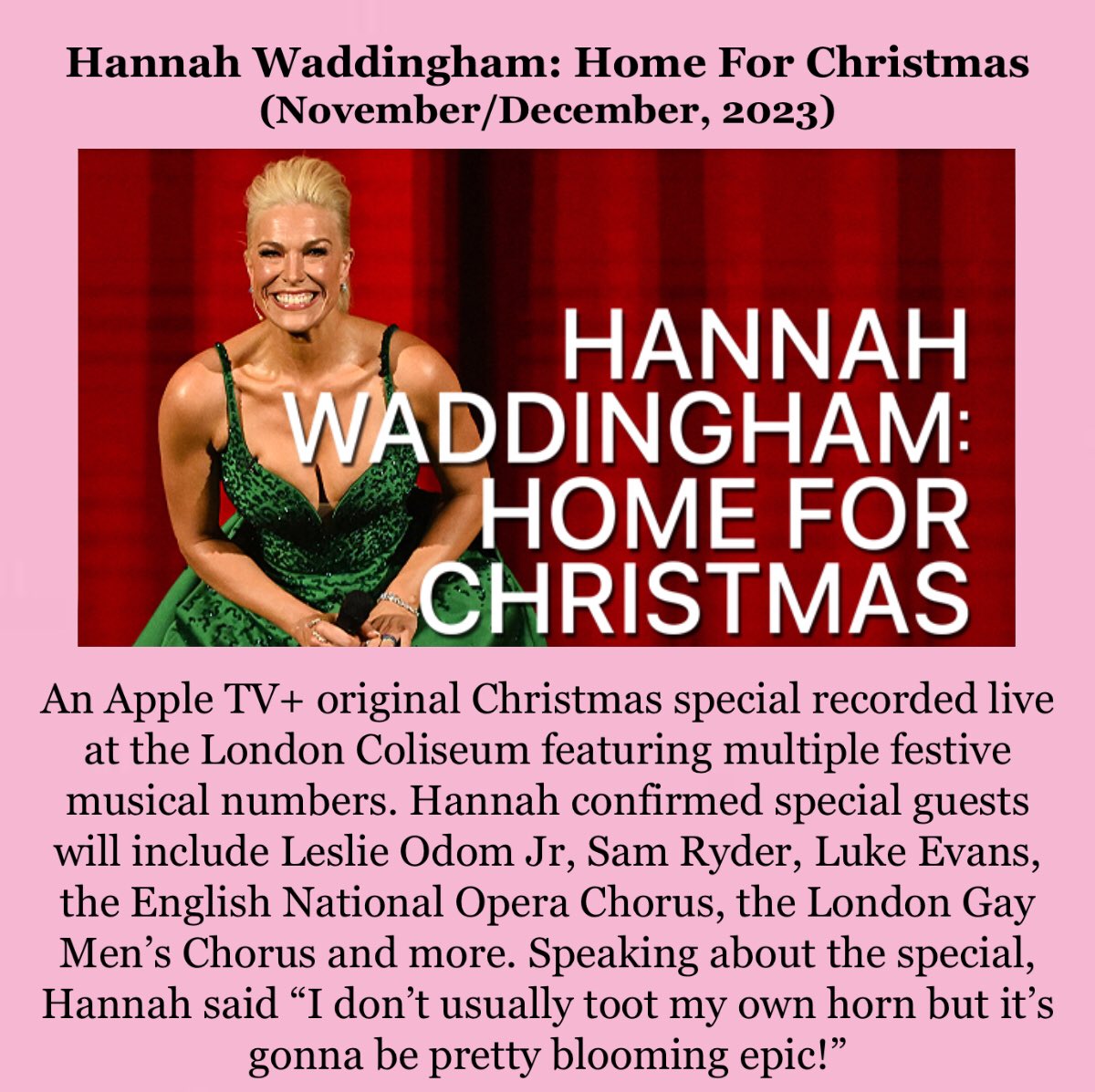 Thread of Hannah Waddingham’s upcoming projects to keep an eye on👀🧵: