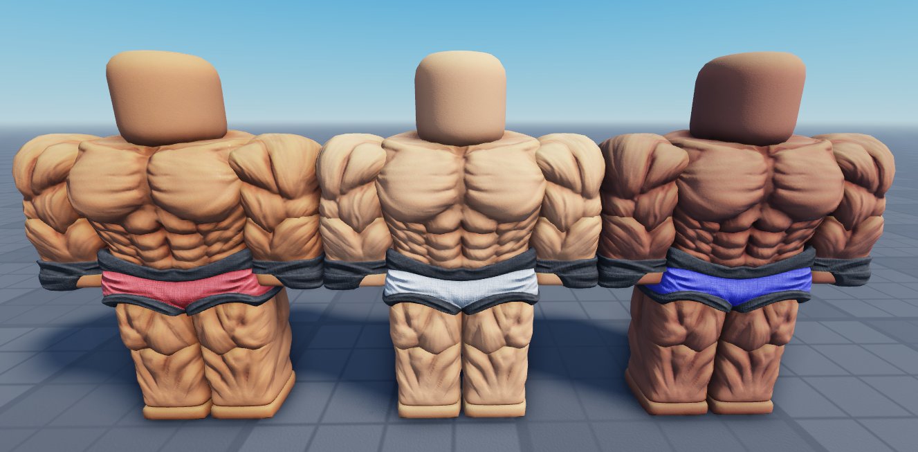 I_orL on X: Quick Muscle body base for a ufc game (skin and