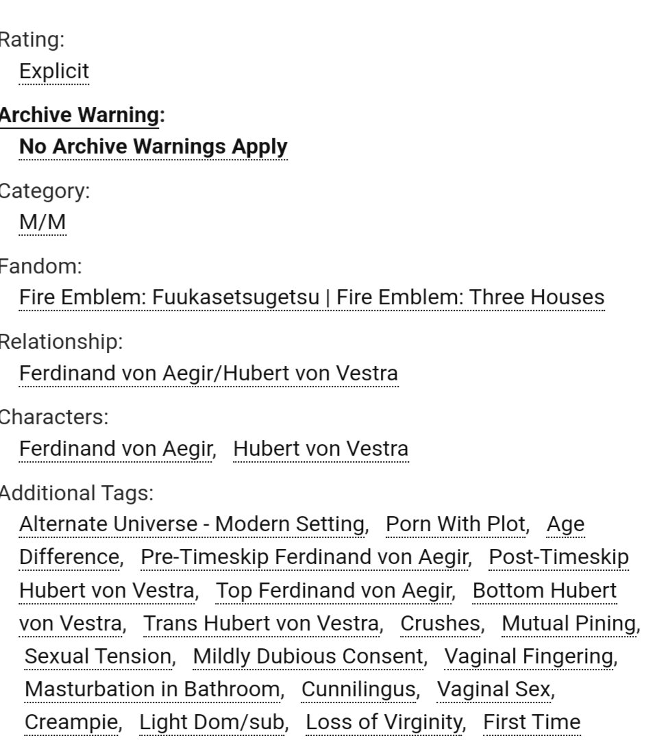 MahouMiss's tweet photo. "Teach me a Lesson" | Chap 2 | NSFW Modern AU | Pre/Post-TS #Ferdibert #FerHu
SUMMARY: Ferdinand has scored high on all of his exams. Now, Hubert has to hold his end of the deal and go out on a romantic date together. Tension ensues.
READ HERE: https://t.co/FMF1qUuJsV https://t.co/x54Jxhv4Fs