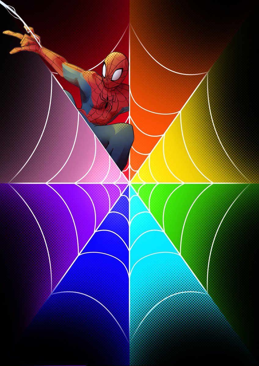 #colorwheelchallenge but just with spiderman!!! He is my current obsession and i feel like i can do it. First one is of course The Amazing Spiderman &lt;3.

#Spiderman #PeterBParker #ArtistOnTwitter