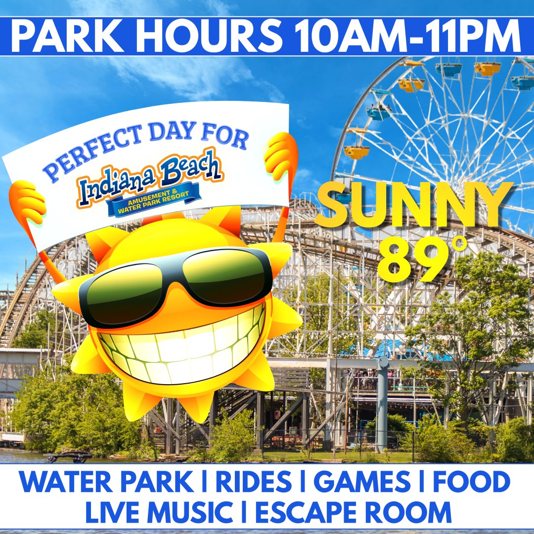 IndianaBeach's tweet image. It's going to be the 𝑷𝑬𝑹𝑭𝑬𝑪𝑻 Day!  

Water Park | Rides | Games | Food | Live Music | Escape Room

#indianabeach #idealbeach #escaperoom #elvis #ballroom #summerconcertseries #fascination