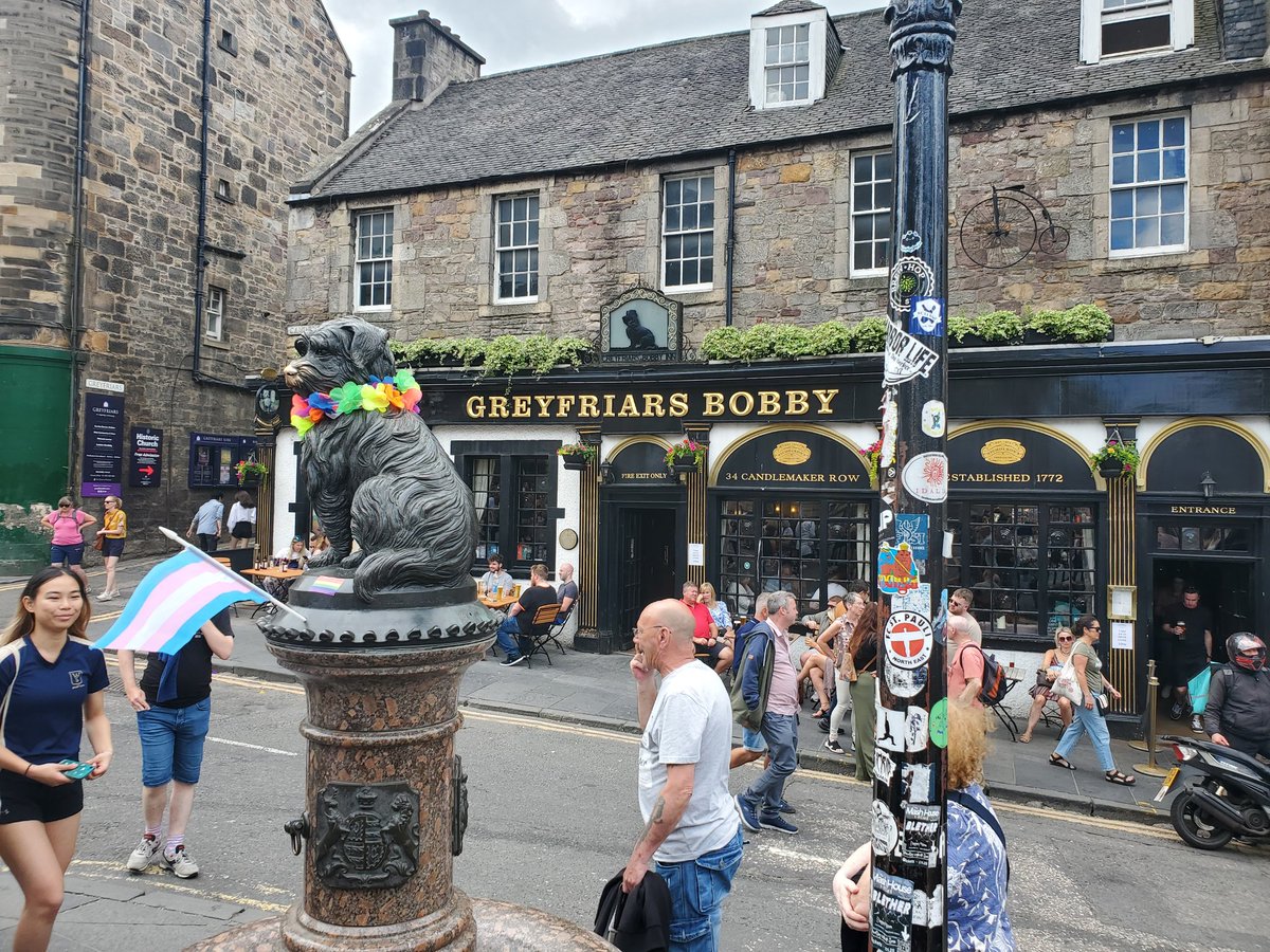 Greyfriars Bobby says trans rights! #EdinburghPride