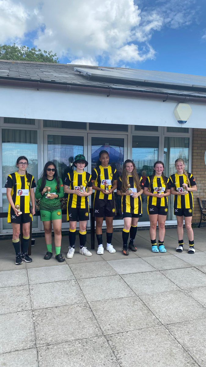 CityofGlosWFC's tweet image. It’s a hat trick of tournament wins for the U15s 🏆🏆🏆